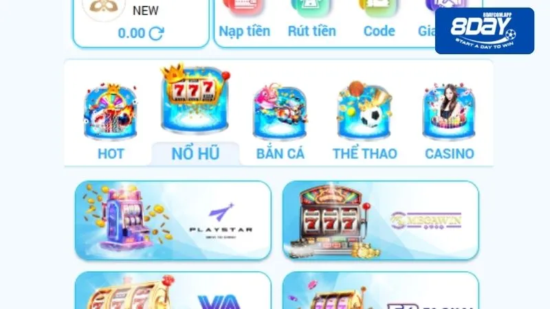 Điểm thu hút các tay cược chọn đăng ký 8DAY